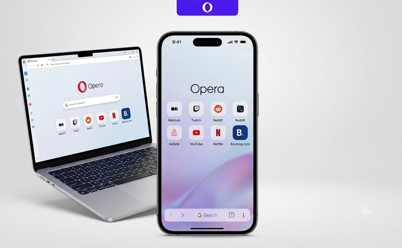Opera на ноутбуке и смартфоне: экспресс-панель со ссылками